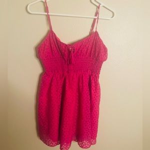 Urban Outfitters Baby Doll Top w/Flower‎ Pattern, Adjustable Straps & Liner
